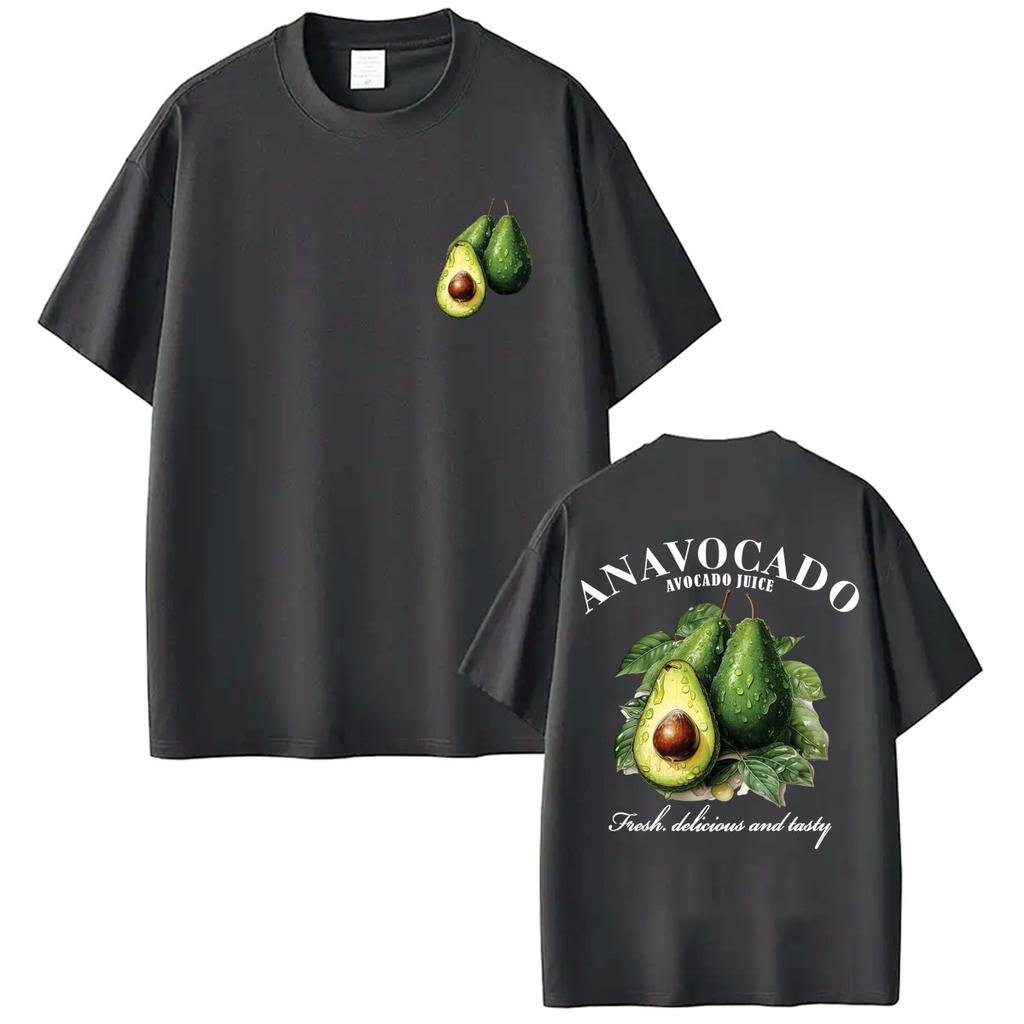 Funny An Avocado Juice Graphic T Shirt   Fashion Aesthetic Short Sleeve Oversized 100% Cotton Casual T-shirts Streetwear