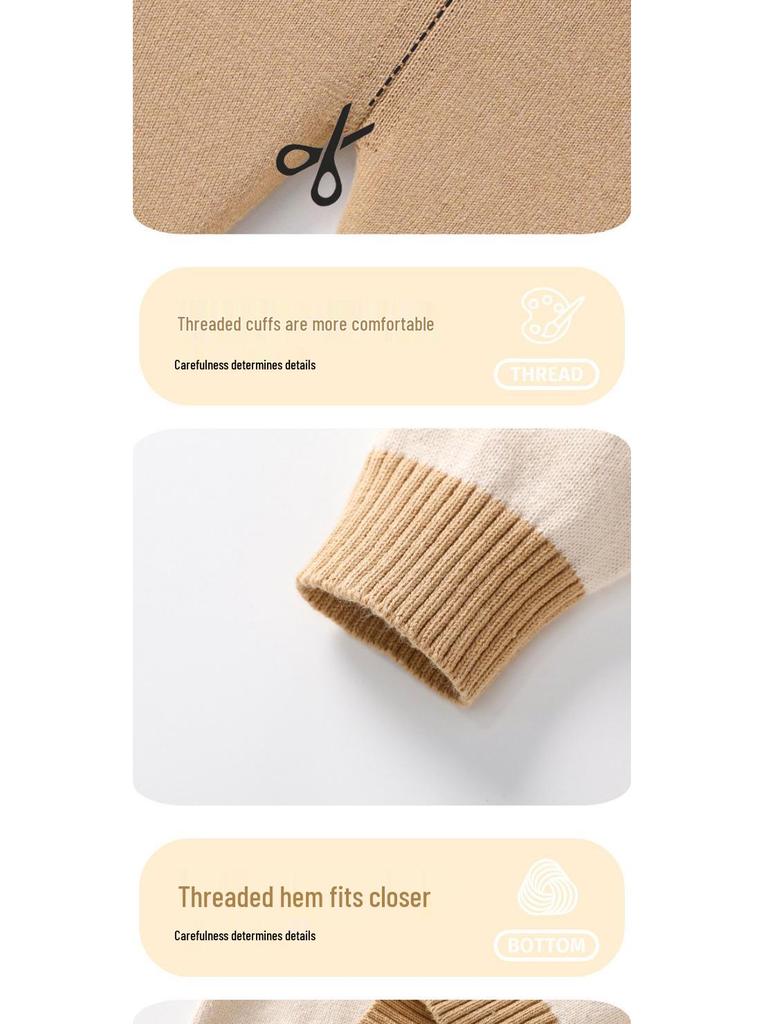 Spring & Autumn Knit Sweater Set - Girls' Fashionable Infant Outfit, 2025 New