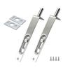 2 Pack Door Flush Bolt Stainless Steel Security Door Guard Concealed 4 Inch 6 Inch 8 Inch Door Buckle Concealed Latch