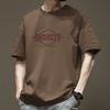 Men's Loose-Fit Crew Neck Short Sleeve T-Shirt Brooklyn Graphic Print Casual Top