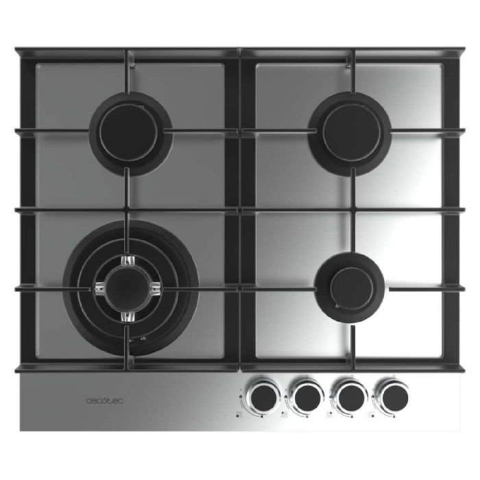 Gas Hob - CECOTEC - Bolero Squad G 4400F - 4 Burners - Stainless Steel - 8 kW