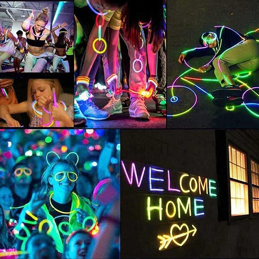 Glowing Bracelets Headbands Fluorescent Sticks 100 Firefly Sticks
