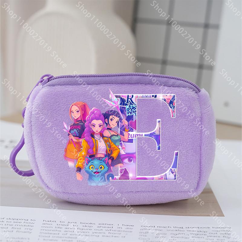 K Pop Lovci démonů Peněženka na mince pro Dětské dívky Roztomilá Přenosná peněženka Kreslené Anime Tištěný Dopis Kapsička na uložení karet Dětské dárky