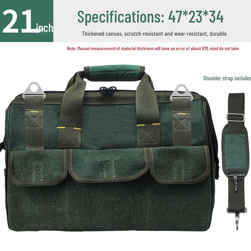 Durable Canvas Tool Bag – Multifunctional Electrician and Repair Shoulder Bag