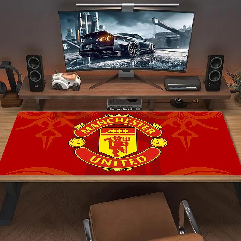 Manchester United F.C Print Cushion Non-slip Laptop Tablet Big Mousepad XXL Mat Mini PC Playmat With Lock Edge