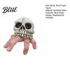 Halloween Skull Decoration Finger Ornament Resin Carving Decoration Lifelike Bone Texture Sculpture Scary Dark Hunting Style Figure for Outdoor