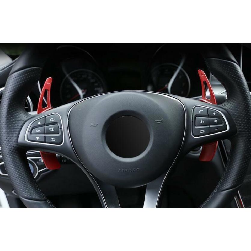 For Benz GLB W247  - Aluminum Red Steering Wheel Shift Paddles 2PCS