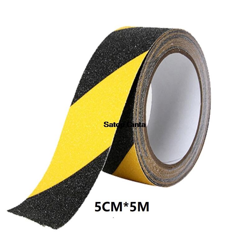 2.5cm/5cm/10cm*5m Twill Yellow-Black Heavy Duty Anti Slip Tape Adhesive Waterproof Safety Non Skid Non-Slip Strip For Stair Grip