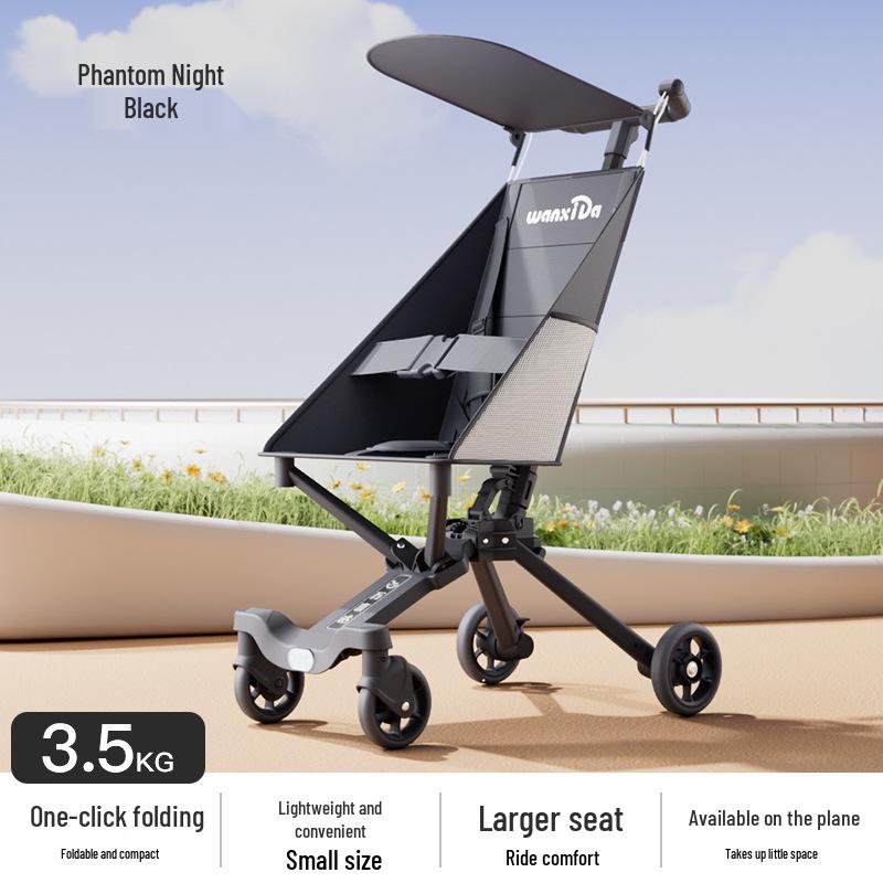 

Легкая, Двусторонняя Складная Детская Коляска с Высокой Посадкой и Компактным Дизайном