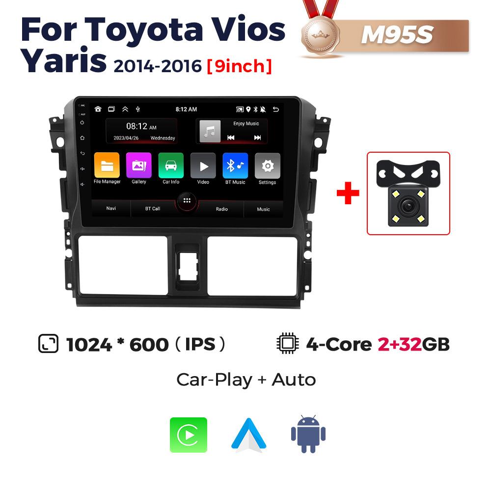 NaviFly 8Core Car Radio Android Multimedia Video Player For Toyota VIOS Yaris 2013-2017 GPS Audio Stereo Car Intelligent Systems