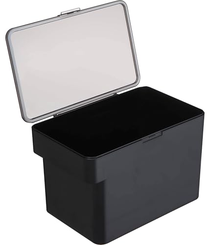Yamazaki Tower Airtight Pet Food Storage Container, 3.5kg Capacity, with Measuring Cup, Black, Approx. W30 x D19.7 x H19.2cm (Lid Open: Approx. H37.5c