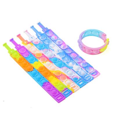 Silicone World 1PC Short Styles Pops Bubble Decompression Bracelet Stress Relief Toy Colorful Silicone Bracelet Adult Kids Toys