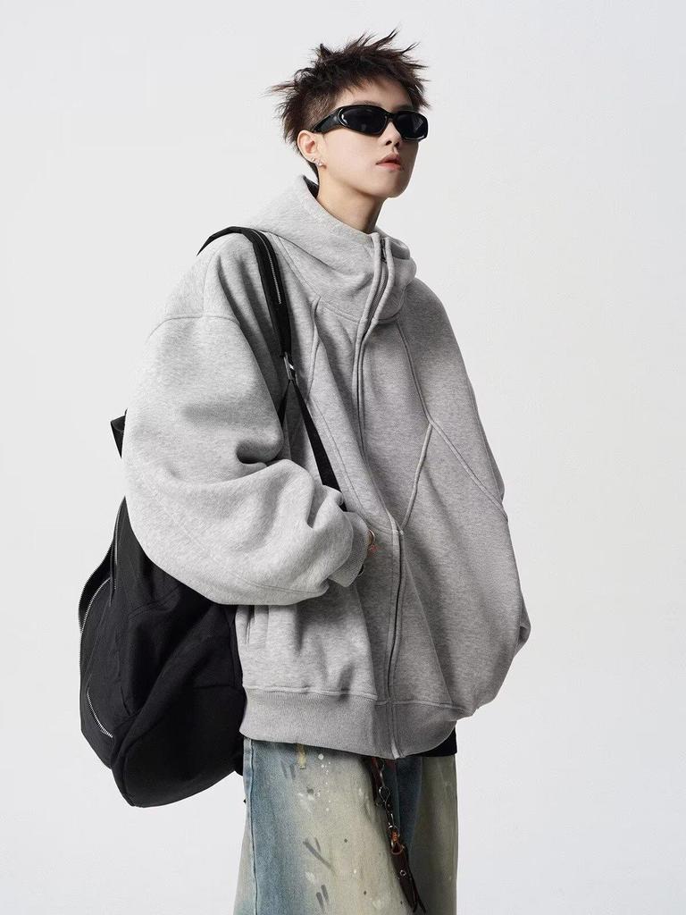 American Design Hooded Patchwork Jacket: Versatile Streetwear for Spring, Summer, and Autumn