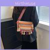 Wavy Tassel Pattern Single Shoulder Underarm Bag Ethnic Style Women Fashion Gift