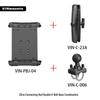 Heavy-Duty Outdoor Tablet Stand with U-bolt Round Tube Mount for 7-14 Inch Tablets