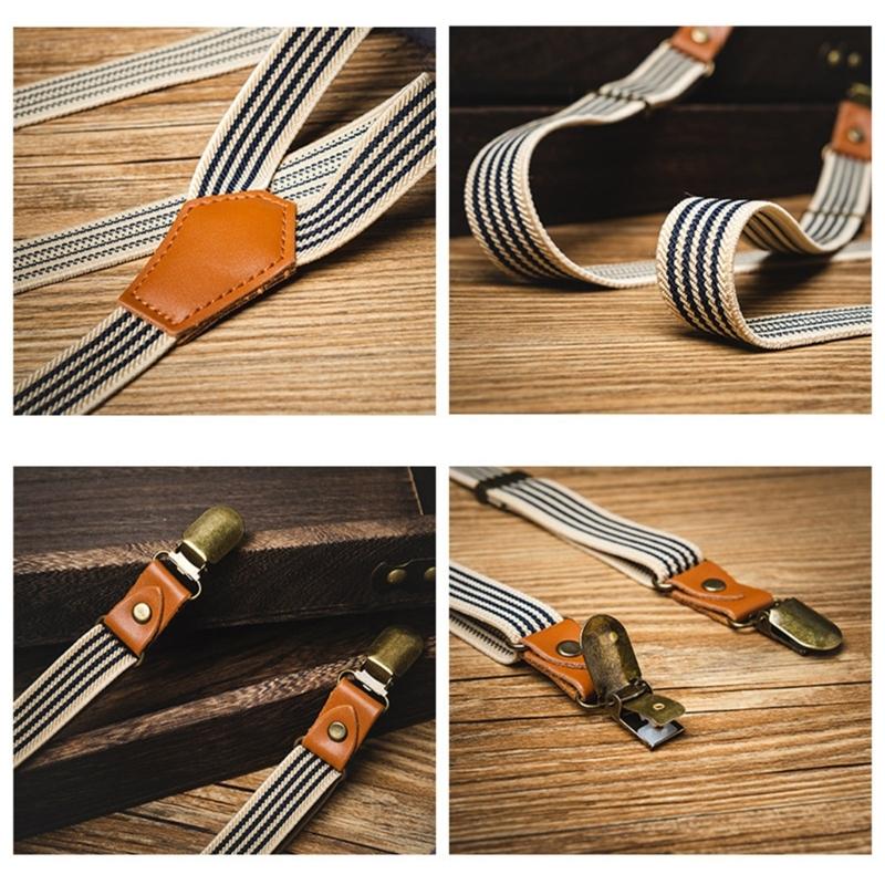 Flexible Grip Dress Suspenders Elastic Rubber Strap For Men Adjustable Stretchable Waistband For Prom Business Casual Wear