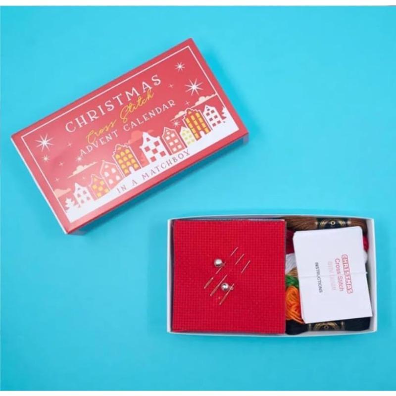 Christmas Cross Stitch Advent Calendar, Christmas Countdown Advent Calendar Embroidery Kit 2024, Gift for Beginners and Craft Lovers