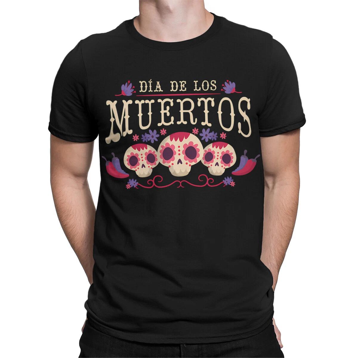 Яркая футболка с сахарными черепами Dia de los Muertos День мертвых Мужская #DOTD 2XL