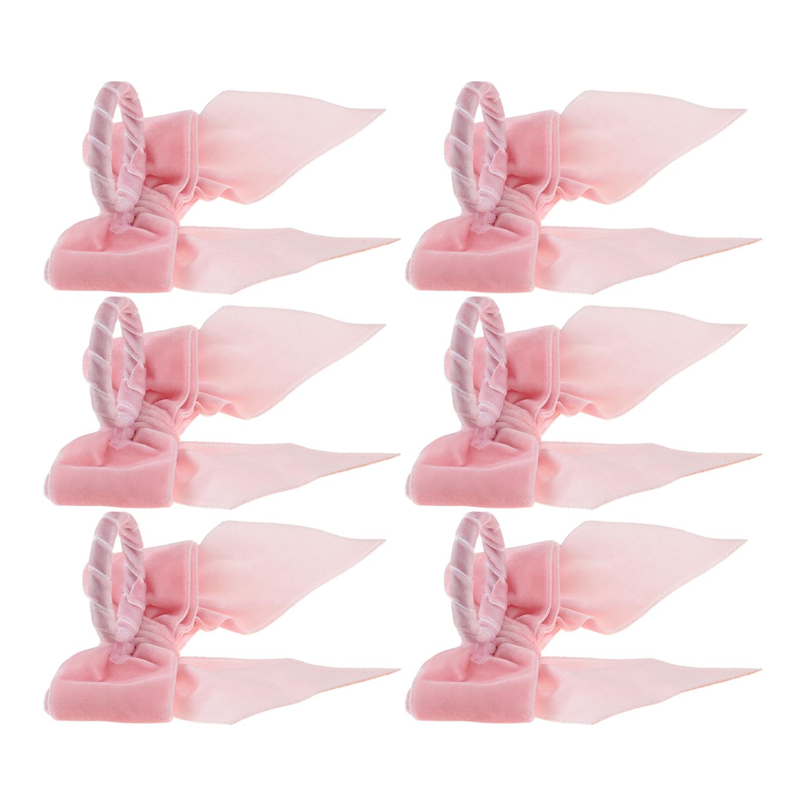 

6Pcs Pink/Red Bows Christmas Napkin Rings Napkin Holder Buckles for Xmas Wedding Thanksgiving Holiday Dinner Party Table Decor розовый