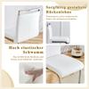 Set of 2 Bar Stools in Nordic Style. High-quality white faux leather with silver metal legs. Suitable for restaurants, kitchens. Height: 96.5 cm.