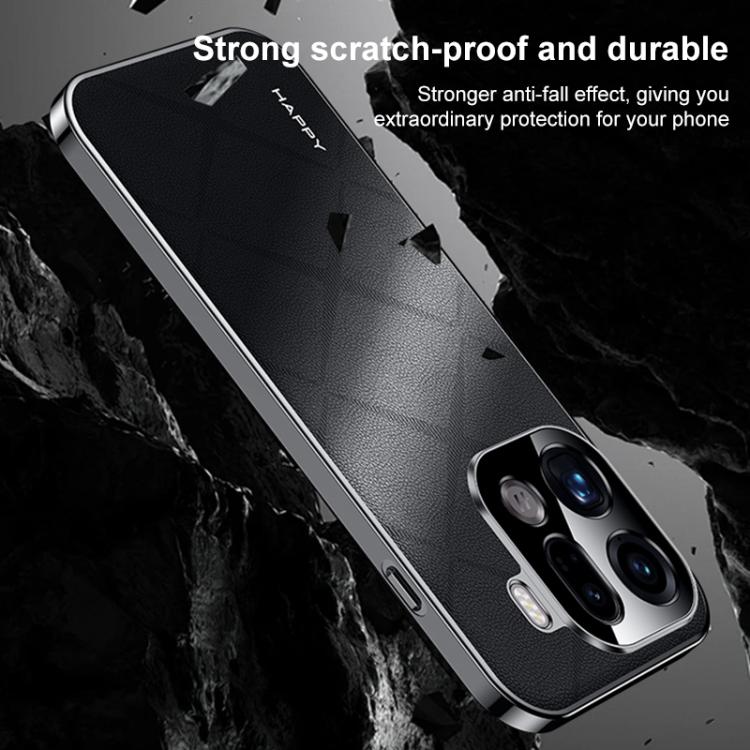 Plain Leather PC Phone Case For OPPO Find X9s Pro 5G, Slim Anti-Scratch Protective Cover