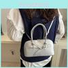 Classic Solid Color Oversized Pu Crossbody Handbag For Women