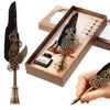 Ancient Quill Dip Pen Quill Feather Pen and Inks Set Calligraphys Writing Pen
