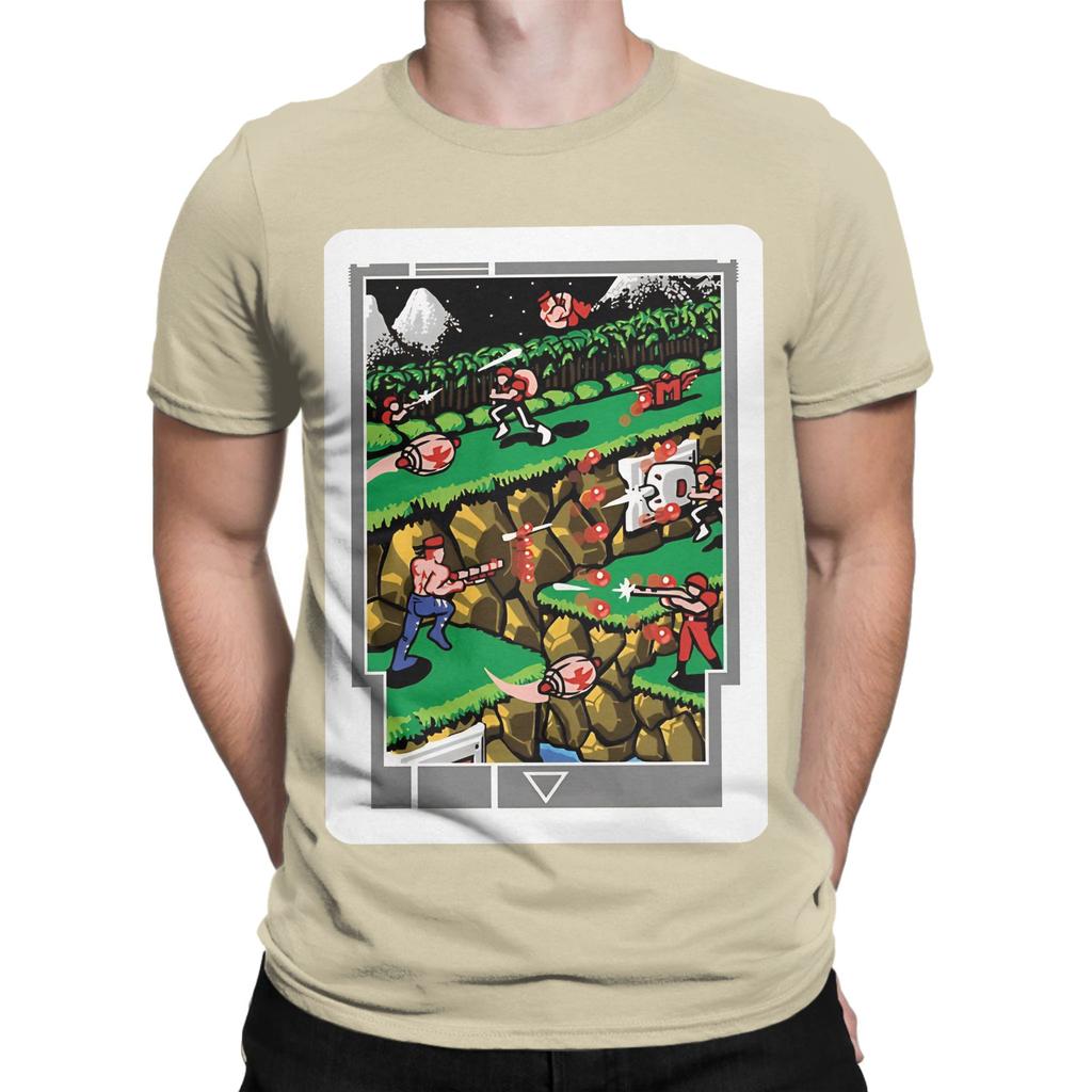 Contra Novelty Graphic 100 Cotton TShirt Contra NES Tops Tees For Unisex