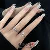 Star Moon Set Inlaid Zir*****Pening Simple Cold Wind Light Luxury High Sense Ring Female Tide