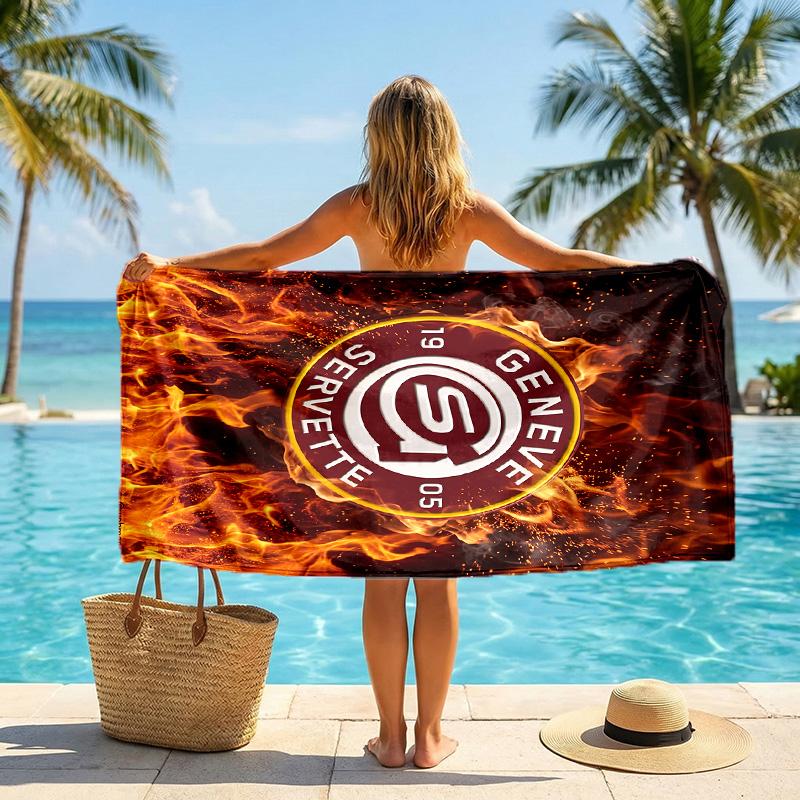 Servette FC stampa Asciugamano da Spiaggia Quick Dry Microfibra Assorbente Portatile da Viaggio Asciugamano per Nuoto