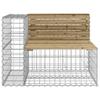 VidaXL Design Gabion Garden Bench 184x71x65.5cm Impregnated Pine Wood 3196238