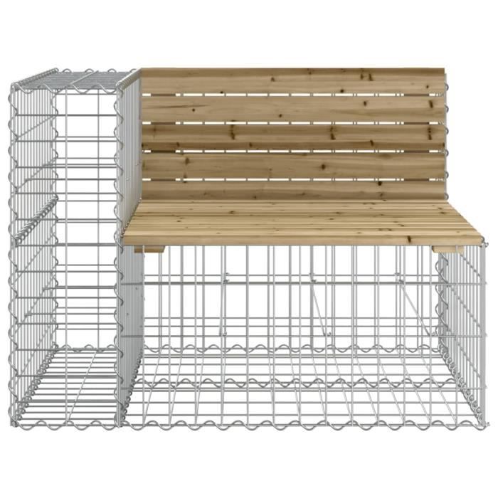 VidaXL Design Gabion Garden Bench 184x71x65.5cm Impregnated Pine Wood 3196238