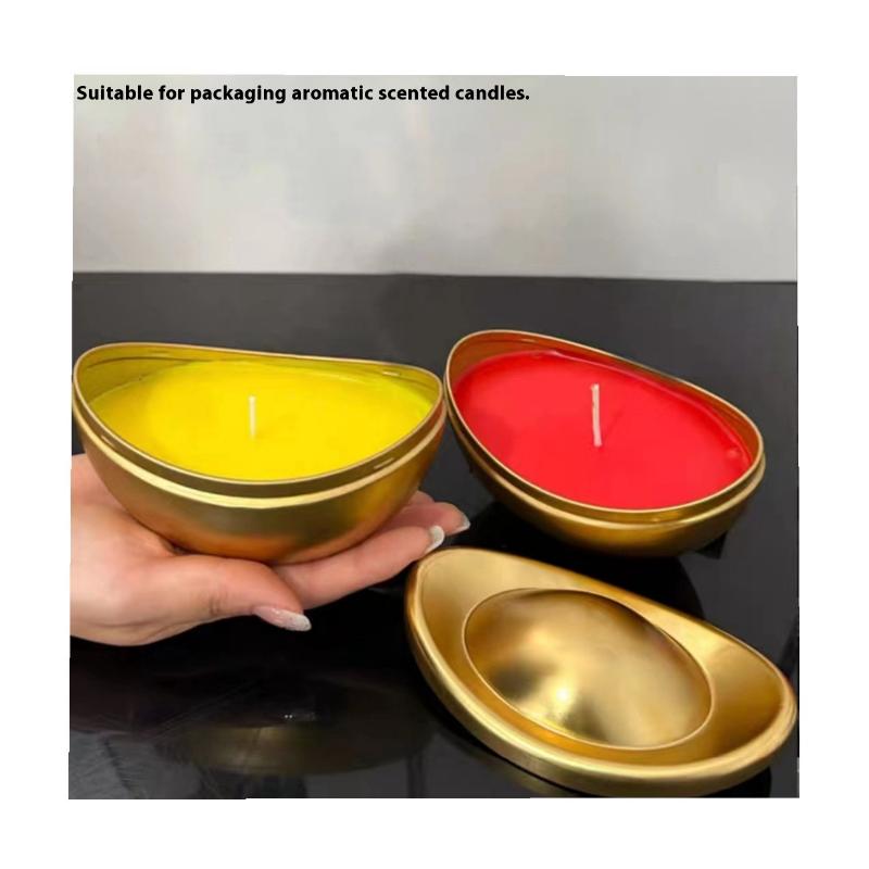 1/3Pcs Ingot Shaped Tinplate Candy Box Storage Biscuits Treats Tea Jar Gift Container With Lid For Wedding Party Decorative Boxe
