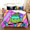 3D Teen Titans Go Cartoon Bedding Set Single Twin Double Queen King Cal King Size Bed Linen Set