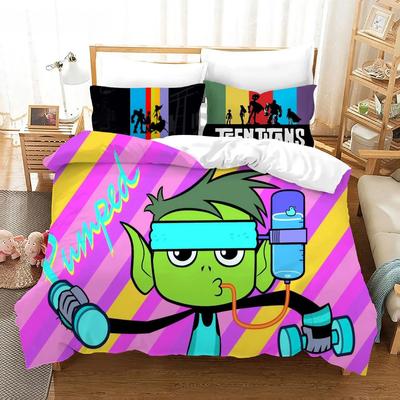 3D Teen Titans Go Cartoon Bettwäscheset Einzelbett Twin Doppelbett Queen King Cal King Größe Bettwäscheset