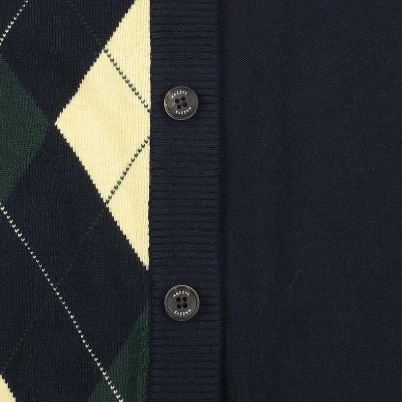 Hazzys Kids Argyle Cardigan Huf12kc11m Nv