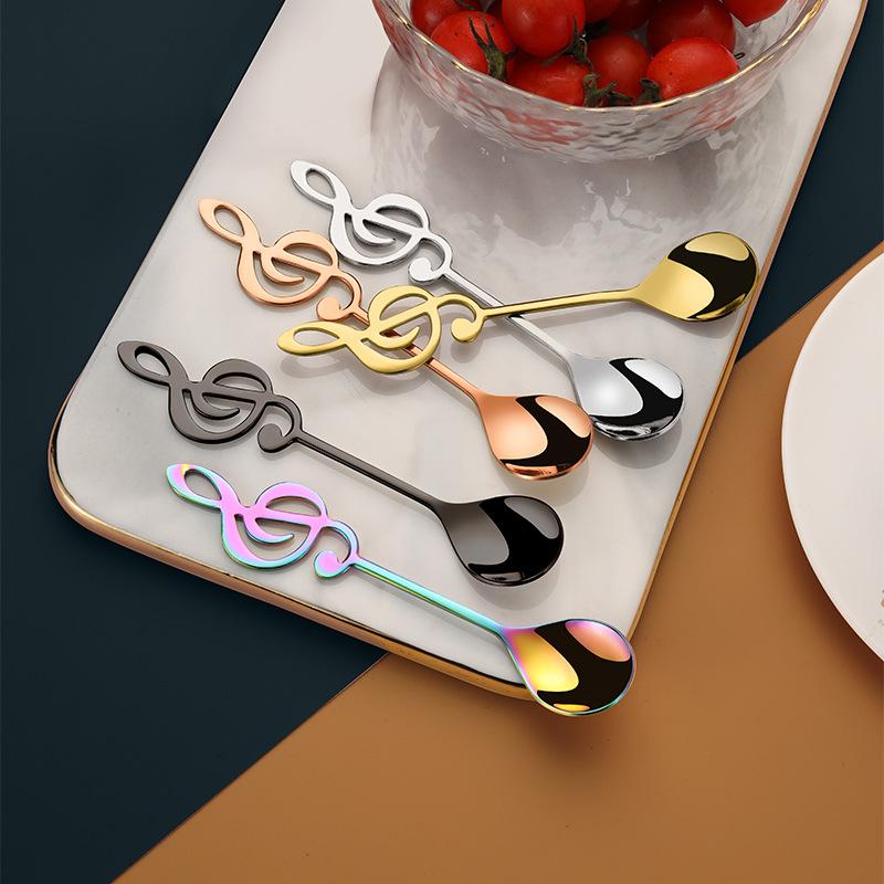 Kitchen Supplies Note Stainless Steel Coffee Spoon Snack Small Meal Spoon