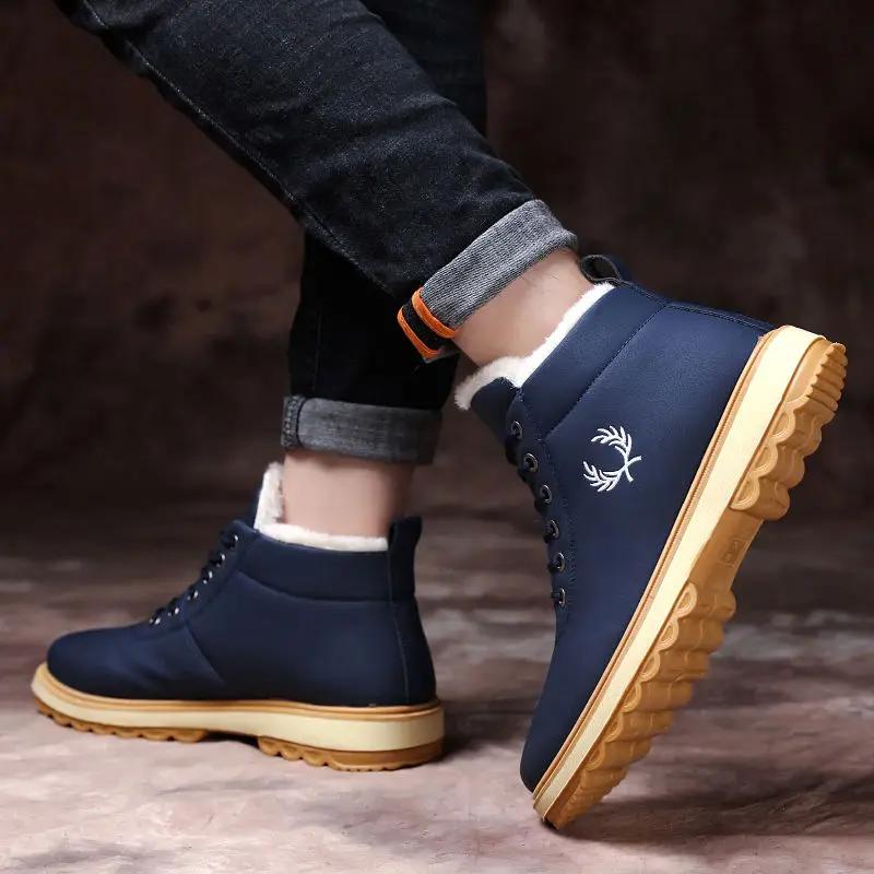 Мужские зимние ботинки Трендовые 2025 Мужская обувь Зимние Теплые Дешевая Дизайнерская — фото 6