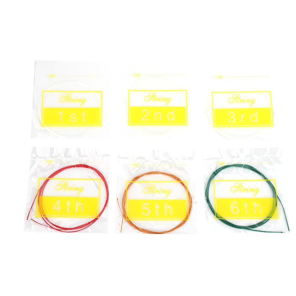 6pcs/Set Metal Nylon Strings Replacement Part Accessory for Classic Acoustic Guitar