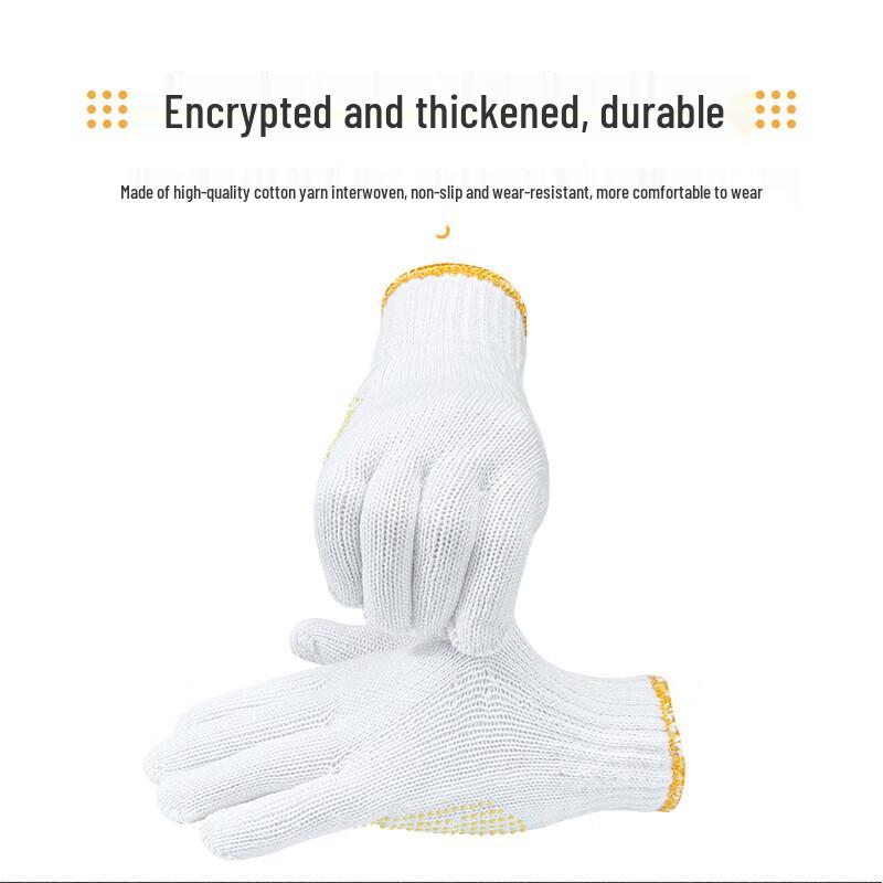 Thickened Anti-Slip Coated Cotton Work Gloves