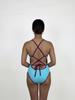 Solteu Burgundy Mint Women'S One-Piece Reversible Double Tie-Back Swimsuit