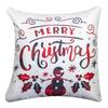 Decorative Merry Christmas 12 Inch X 12 Inch Cushion Covers Set of 5, Satin Cushion Cover for Sofa, Christmas Home Decor
