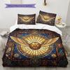 GoldenSnitch Pattern Bedding Quilt Set Quilt Cover Pillowcase Home Decoration Birthday Gift (1 * Duvet Cover + 2 * Pillowcase, Without Core)