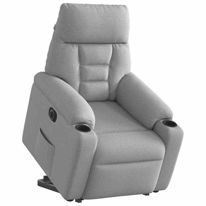 VidaXL Fauteuil inclinable électrique gris nuage tissu 3303061