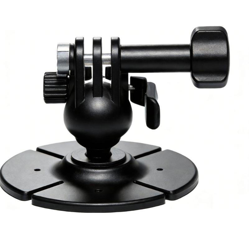 Flexible Adhesive Helmet Mount Base With 360 Swivels Ball Head For Secure Mounting On Various Surfaces