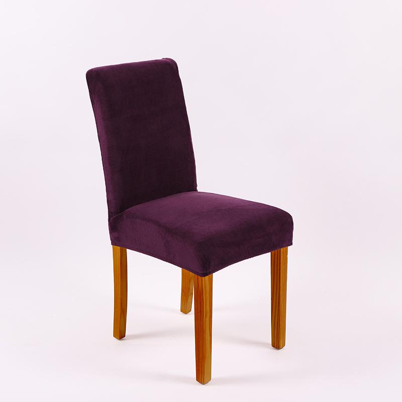 Thickened Plus Velvet Pure Color Chair Cover for Home, Banquet, and Hotel
