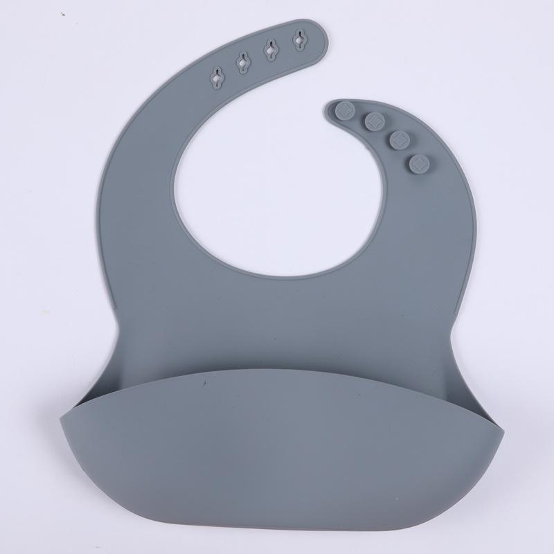 1pc Waterproof Bibs Baby Silicone Bibs Burp Cloths Adjustable Feeding Apron