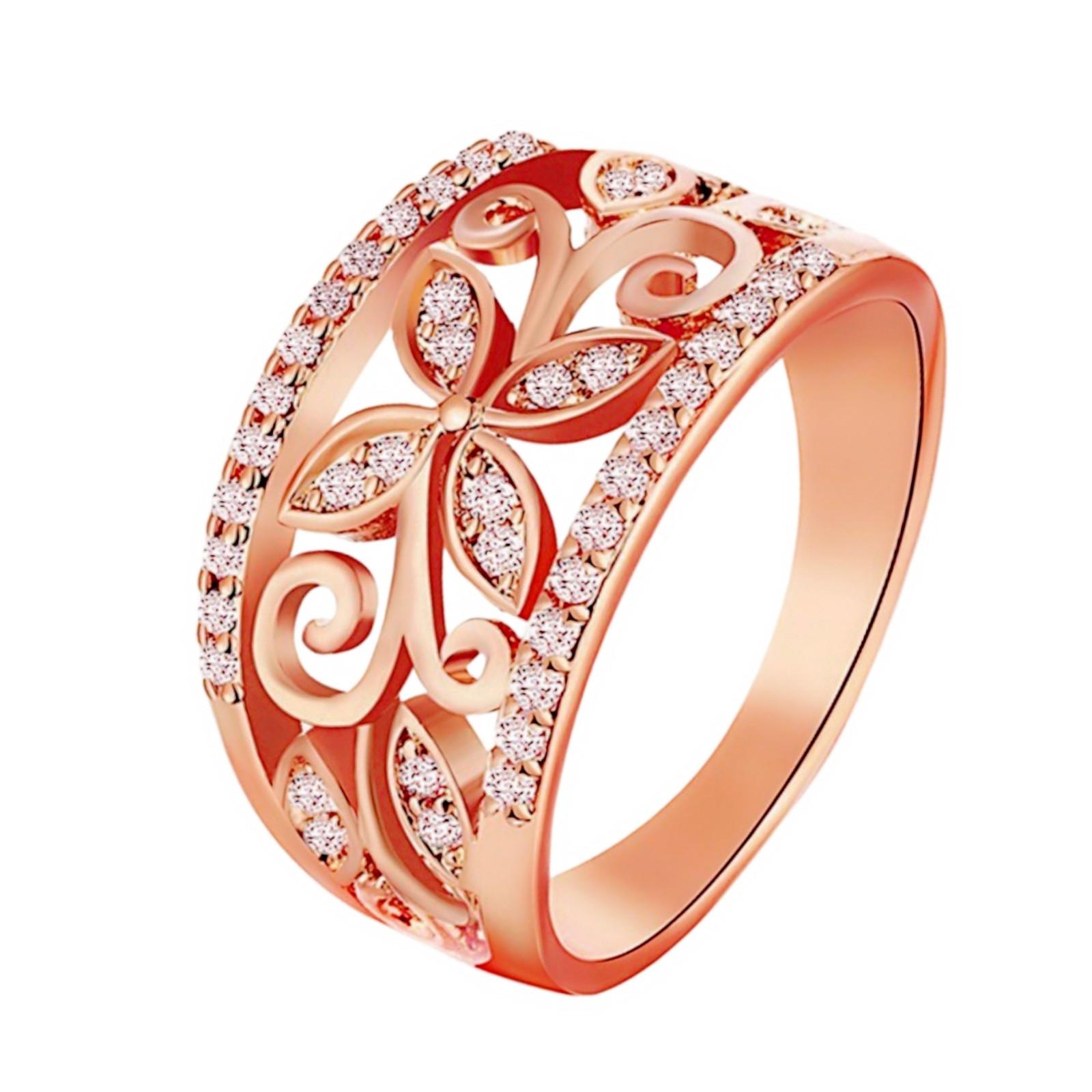 

Hollow Pattern Hand Jewelry Women s Fashion Crystal Diamond Ring Jewelry 6