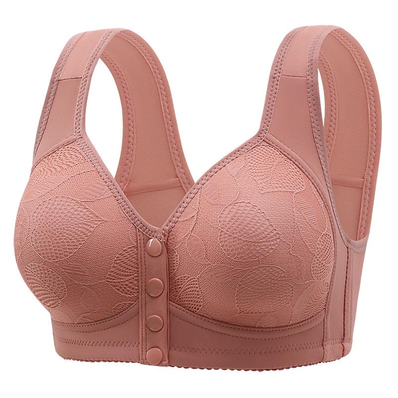 Front Buckle No-Wire Bra for Middle-Aged Women