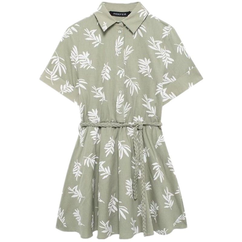 

Fashion Style 2024 Autumn New Women s Clothing Stylish Embroider Mid Length Long Length Shirt Dress 3897155 Figure Color L